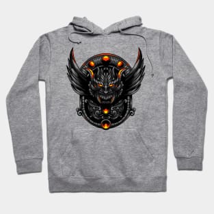 creepy flying dragon illustration Hoodie